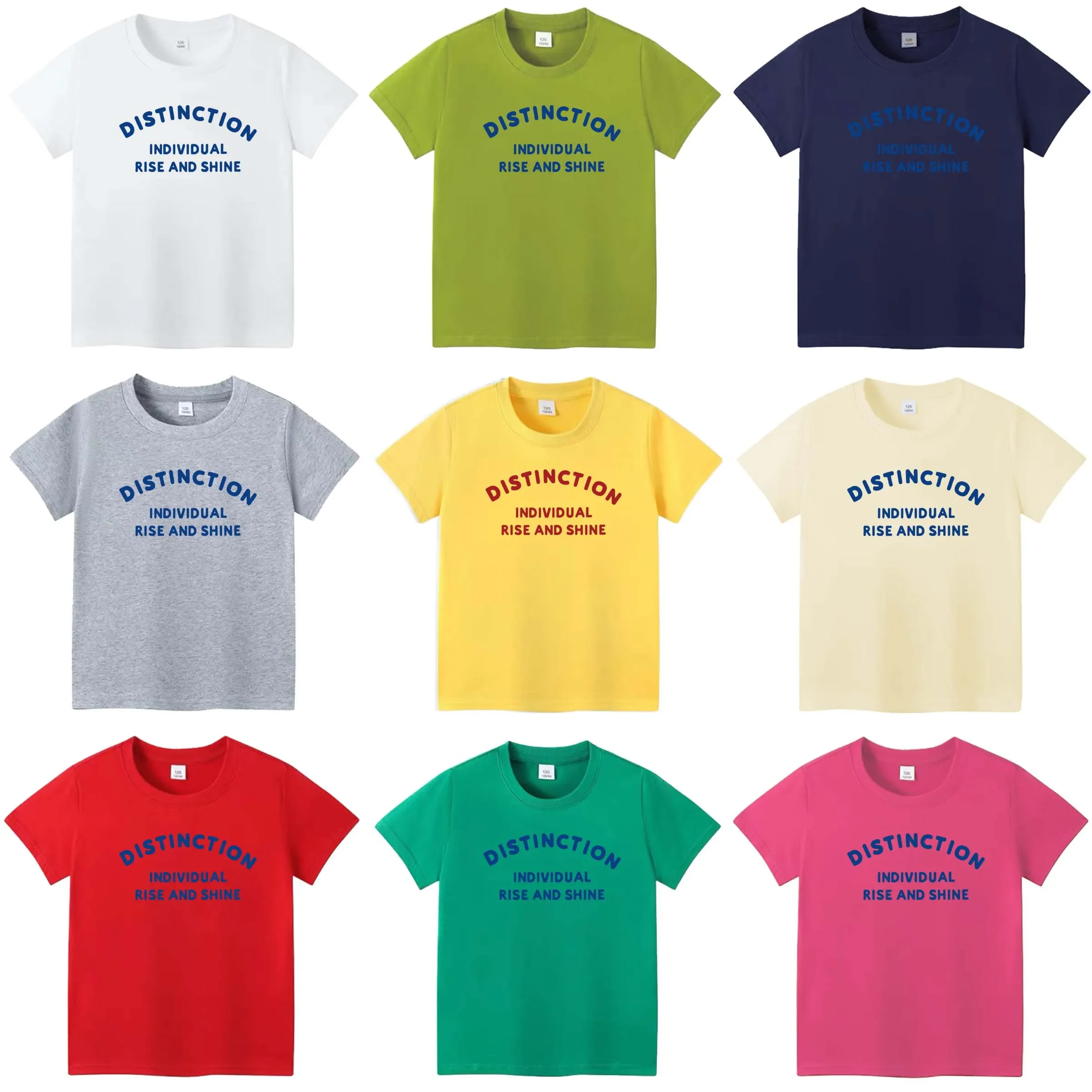 1-10Yrs Kids Boys Pure Cotton Tees UNITIM Summer Children Boys Letter Printed Short Sleeves Thin Casual Infant Baby Boys T-shirt