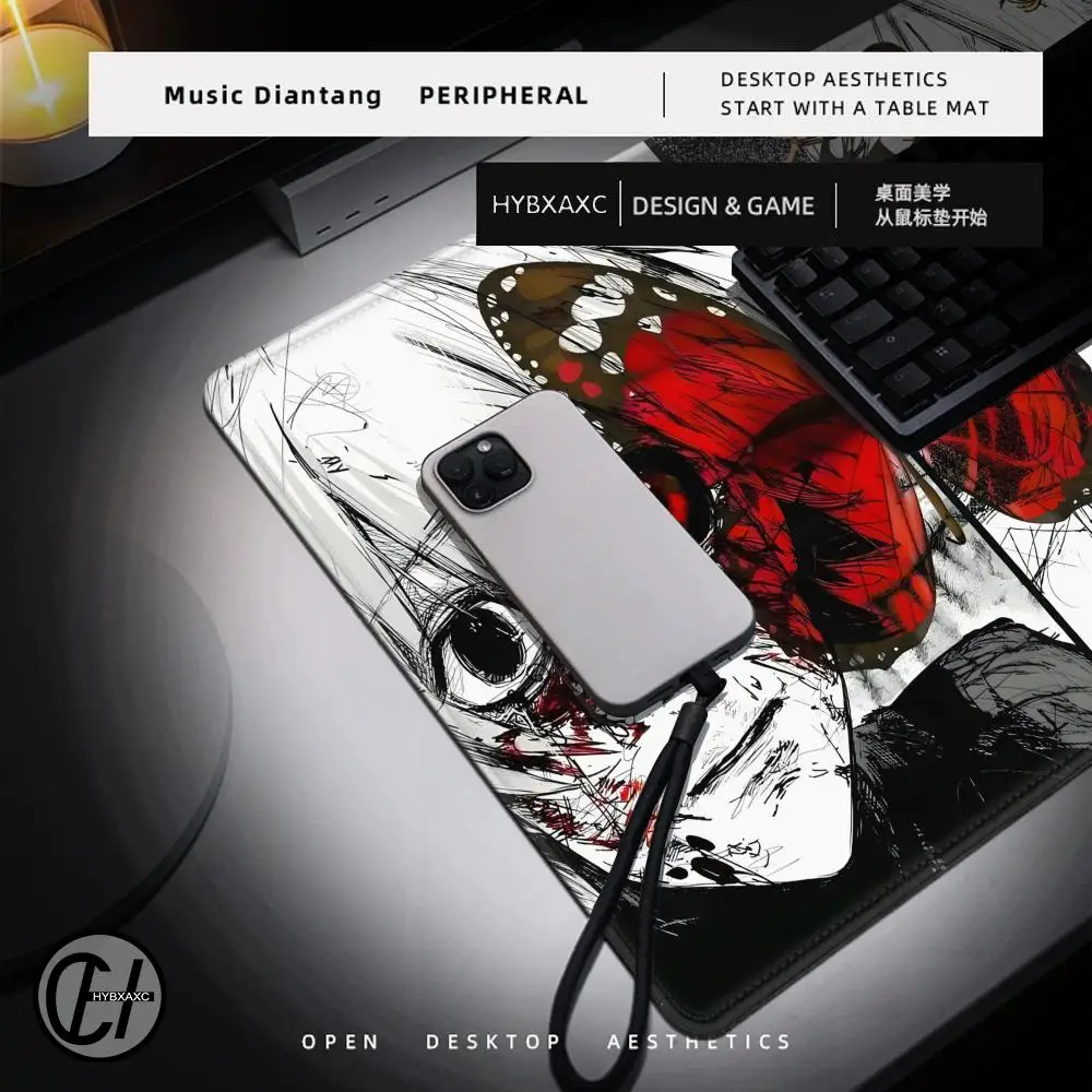 New Cool Wallpaper Kaneki Ken Mouse Pad Office PC Keyboard Rugs Laptop Gaming Mousepad Japan Anime Tokyo Ghoul Big Desk Mat