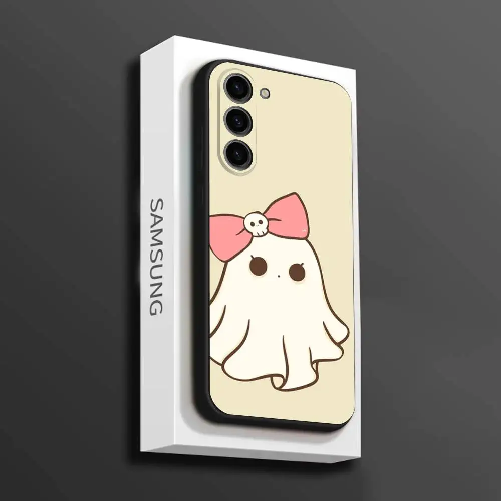Coque de téléphone fantôme mignon pour Samsung Galaxy A 73,72,51,53,52,71,22,5G, Note, J7,8,9, coque noire souple