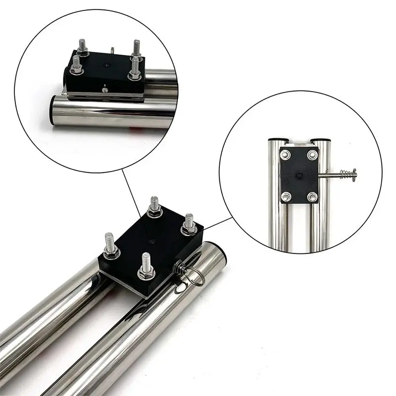 4 خطوات من الفولاذ المقاوم للصدأ غير قابل للانزلاق سلم غوص تلسكوبي أجهزة بحرية يخت قارب صيد ملحقات القوارب السريعة #2