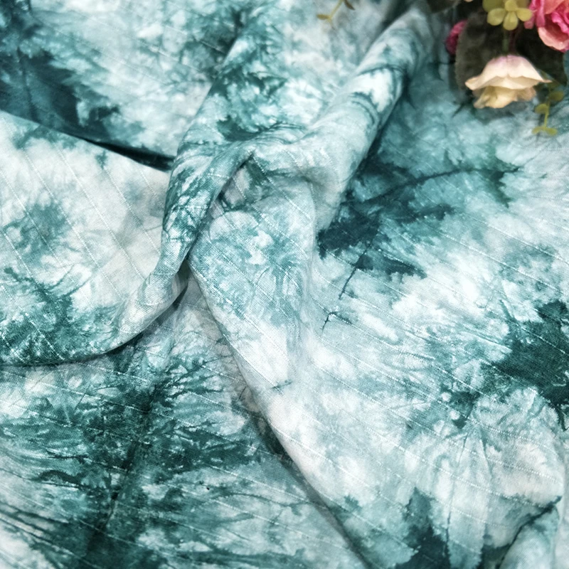 Linen Cotton Tie Dye Fabric for The Four Seasons Fashion Clothing Pants Apparel Diy Sewing By The Yard Cloth Material