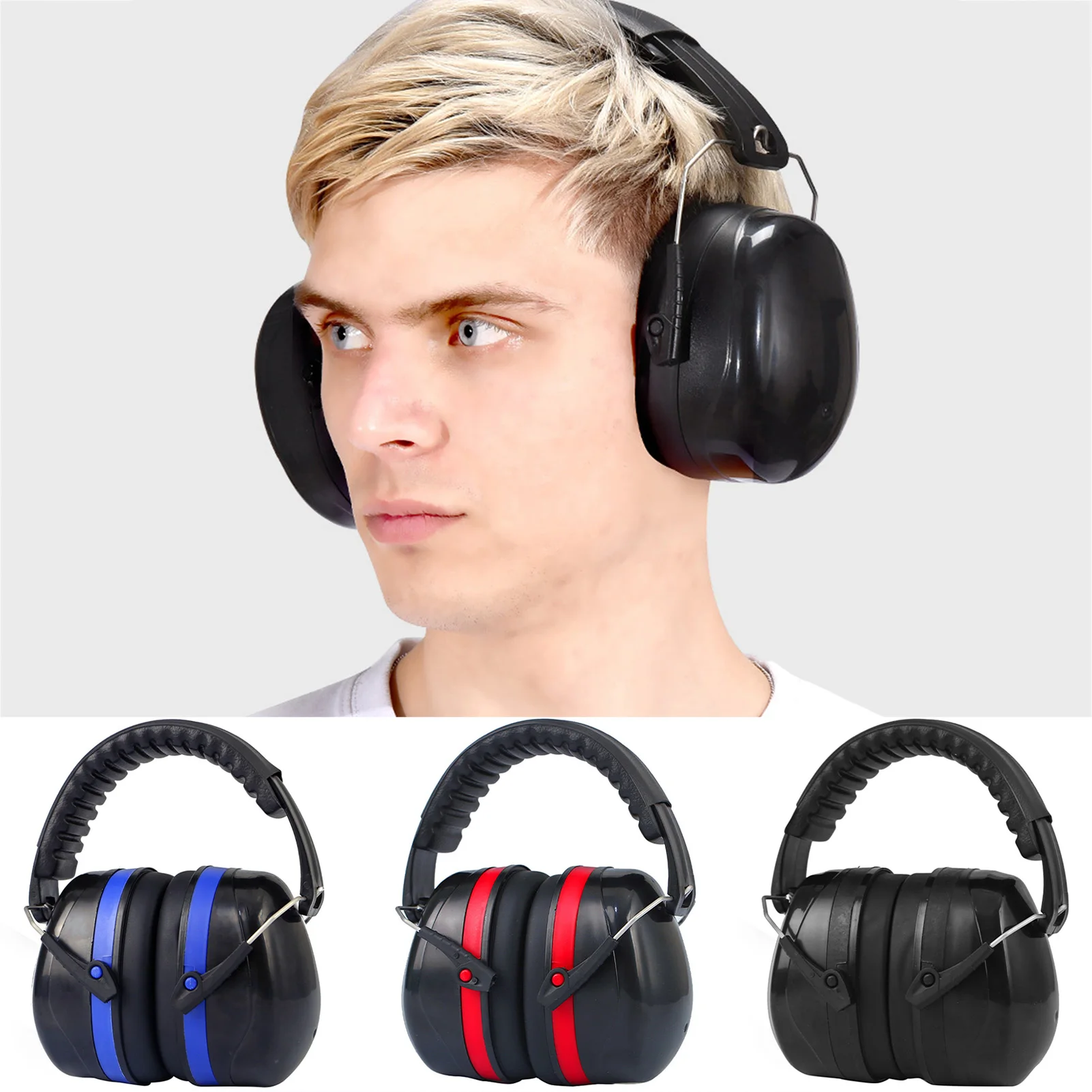 New Hot Noise Canceling Headphones with Adjustable Headband Earmuffs for Airplane Flight Sport Game Driving Tractor