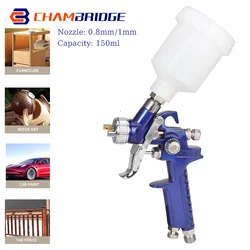 Mini Paint Spray Gun 0.8/1mm Nozzle High Atomization Airbrush HVLP Spray Gun for Painting Car Furniture Aerograph Pneumatic Gun