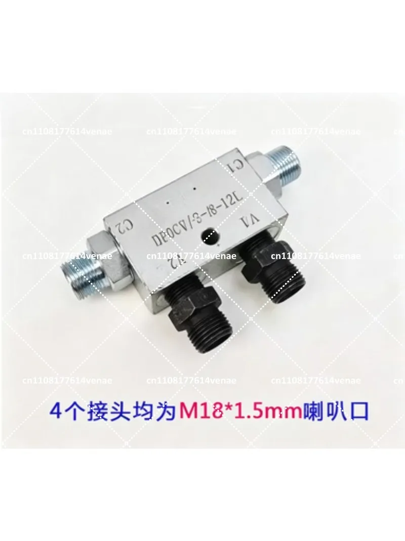 Hydraulic Lock Valve, 3/8-12L Two-Way Cylinder Check Valve for Oil Top Stop Leg