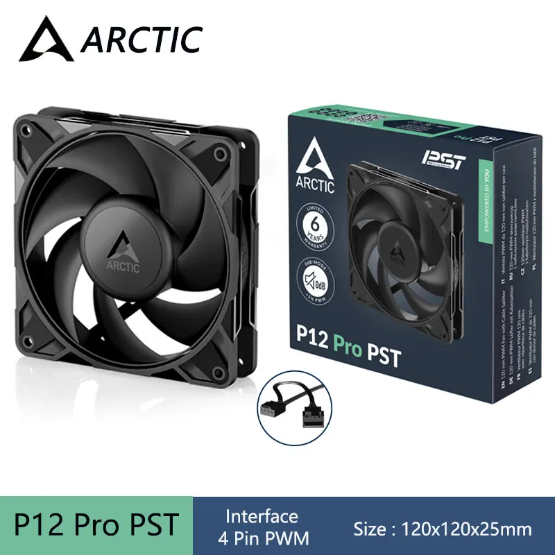 �y�Z�[�����zARCTIC P12 Pro PST 120mm �R���s���[�^�[�P�[�X�t�@���A12V 4�s�� PWM 600-3000 RPM/�n�C�h���_�C�i�~�b�N�X���[�u�x�A�����O/�����\��p�t�@��