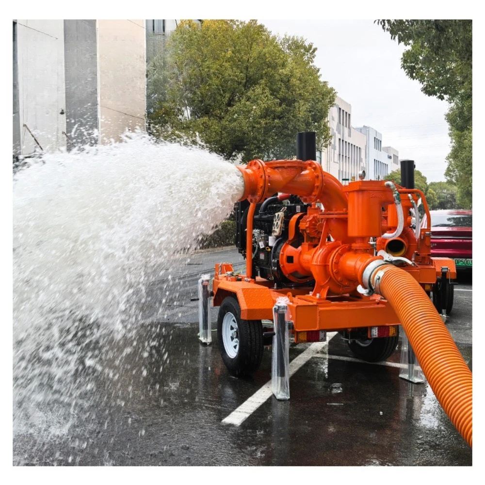 500-1000m³/h Trailer-mounted High Head Engine Large Displacement Dewatering Centrifugal Pump