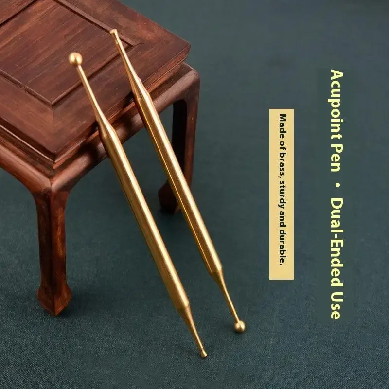 

Acupuncture Pen Stainless Steel/Brass Manual Body Trigger Point Probe Pen Deep Tissue Massage,Dual Head Facial Reflexology Tools