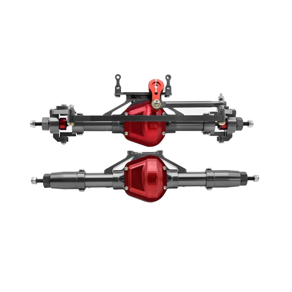 

Metal Front and Rear Axle with Servo Mount Base for 1/10 RC Crawler Car Axial SCX10 D90 Upgrade Parts,2