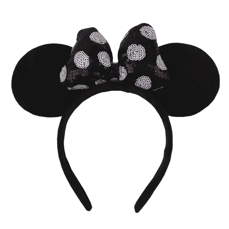 1 Stück Mausohren-Stirnband für Mädchen und Kinder, 10,2 cm, gepunktete Schleife, Haarband, Urlaub, Party, Reisen, DIY-Haarschmuck