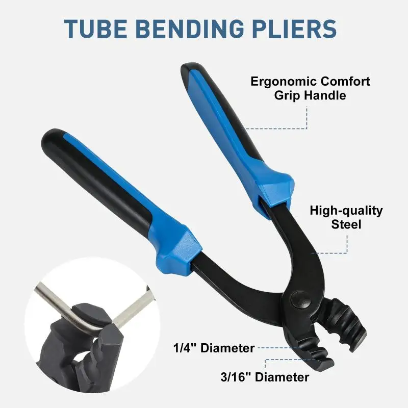 9-Inch Brake Line Bender Pliers, Brake Line Bending Tool, 1/4