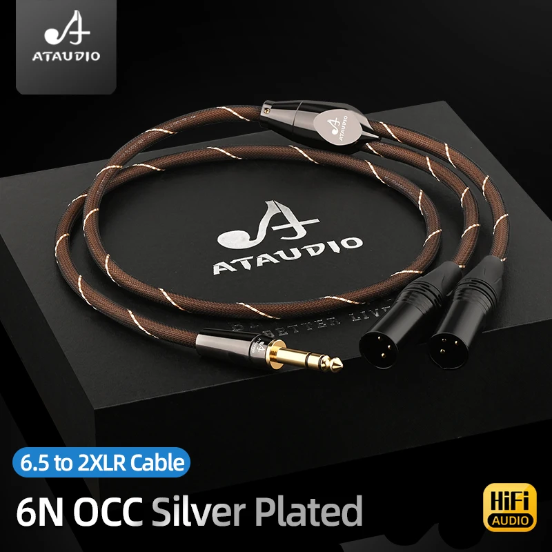 HiFi Audio Cable TRS to 2XLR Y Splitter 6.5mm TRS Male to 2XLR Male or Female for Microphone Mixer Cable