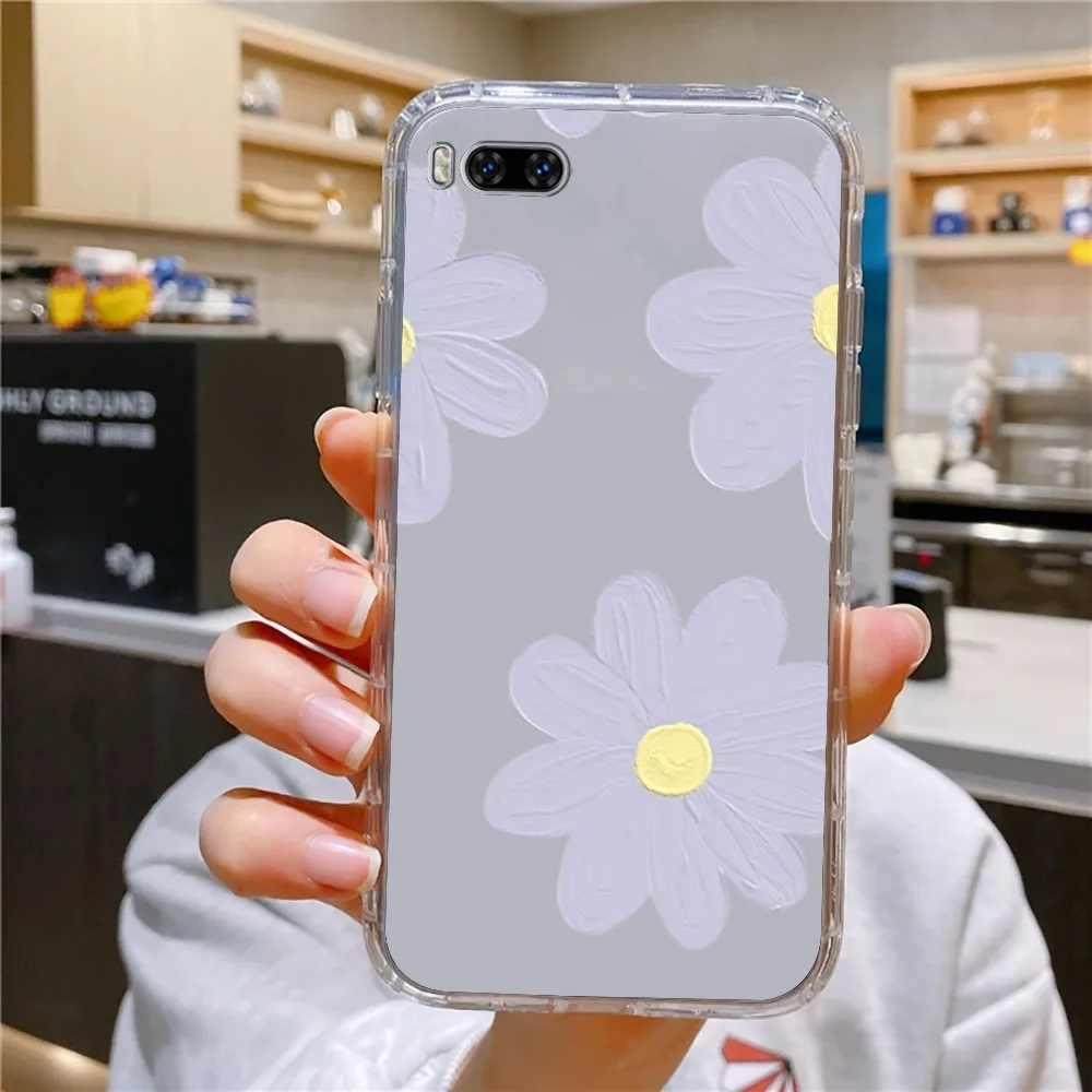 Daisy Flowers Phone Case For Huawei Mate P10 P20 P30 P40 P50 Smart Z Honor 50 60 70 Pro Lite Transparent Case