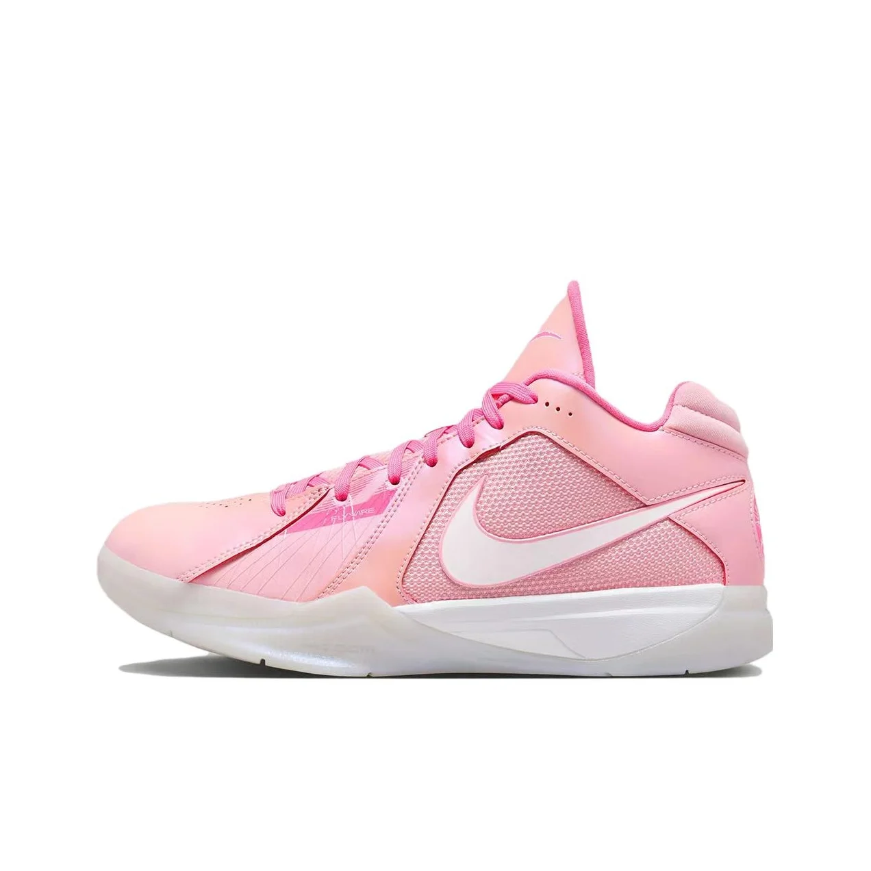 Nike KD 3 'Aunt Pearl Breast Cancer Charity Collection Lace Up Low top Basketball Shoes Men's Pink White FJ0982-600