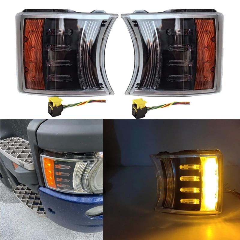 1Pair Corner Lamp Fit For Scania Truck R730 P450 R420 R500 R520 R620 Side Turn Signal Light 1387155 E24