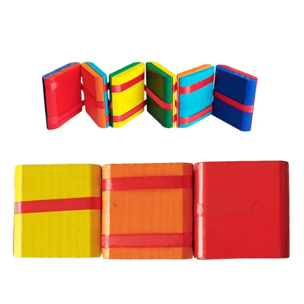 Flipo Flip Colorful Flap Wooden Ladder Change Visual Illusion Novelty Decompression Children\'s Fidget Toy Gift
