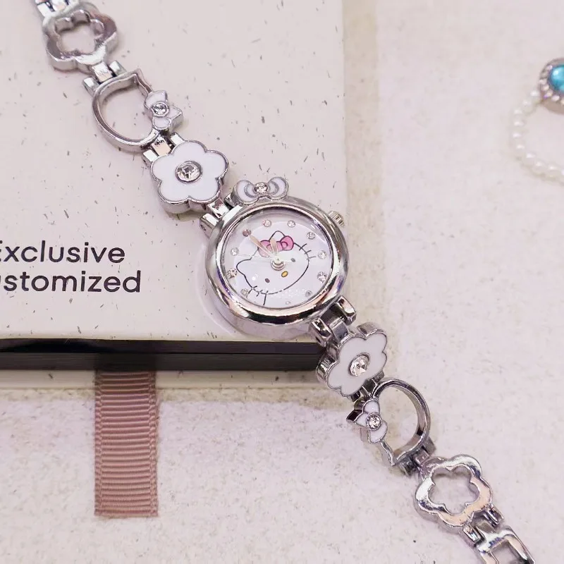 

Новые часы Sanrio Kawaii в японском стиле Hello Kitty, мини-модные кварцевые часы без водонепроницаемости, украшение для запястья, для женщин, девочек и детей