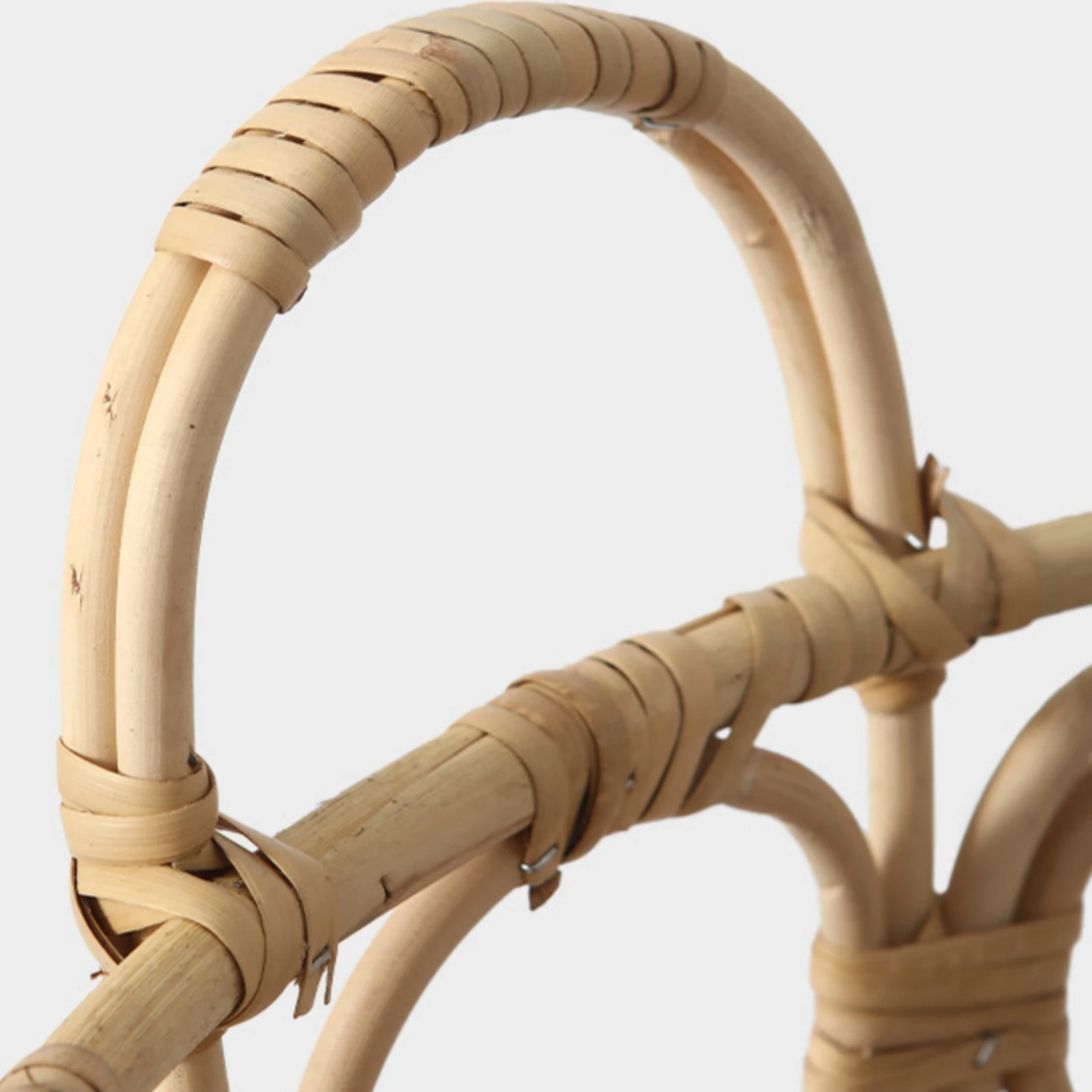 Woven Basket with Handles Boho Rattan Hamper Laundry Basket Portable Laundry Hamper with Handles Ventilated for Living Room