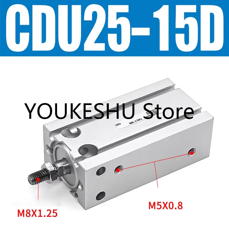 Brand New Original Free-Mount Mini Pneumatic Cylinder CDU25-15D