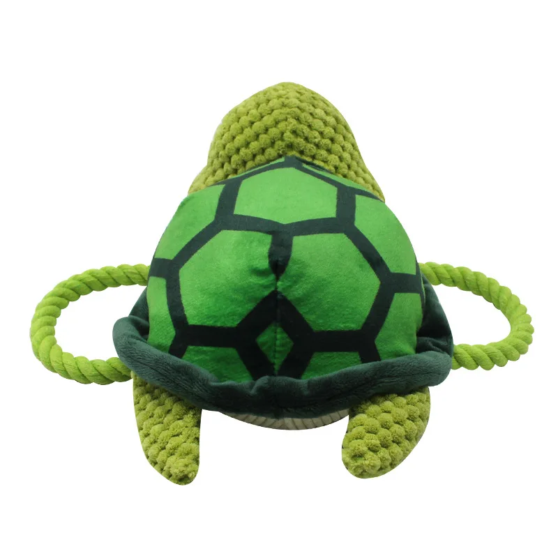 Dog Chewing Toy Cute Shark Toy Filling Squeaky Animal Plush Turtle Training Chewing Toy Pet Supplies