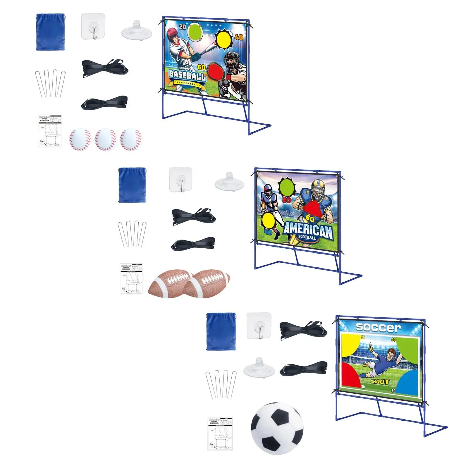 Football Toss Game Set Soccer Target Games for Outdoor Yard Family Fun Play