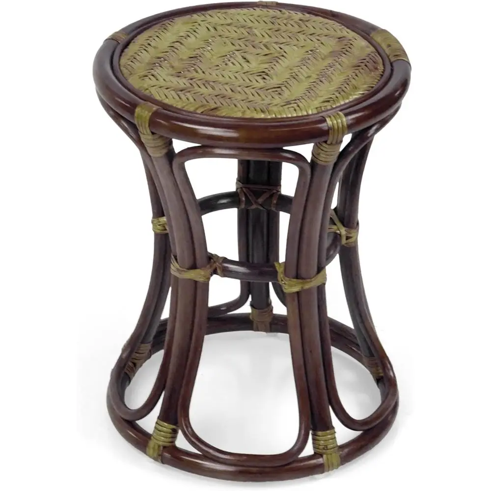 

Natural Rattan Wicker Stool Breeze Plant Stand Handmade Design ECO, k Brown
