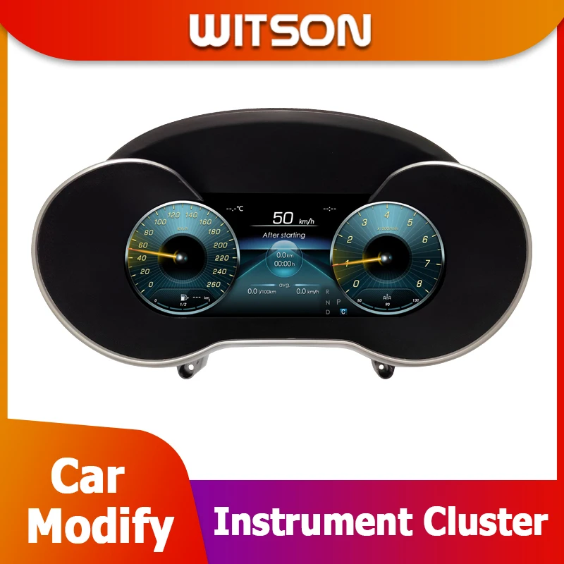 

Car Digital Display Speedometer 12.3" Screen For MERCEDES BENZ C-CLASS W205 2015-2018 GLC X253 2016-2019 Instrument Cluster
