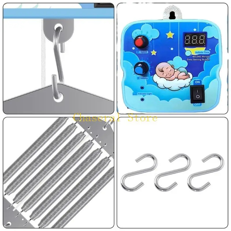 

E7CE Newborn to 12 Months Baby Swing Controller with Double Spring Support & Timer