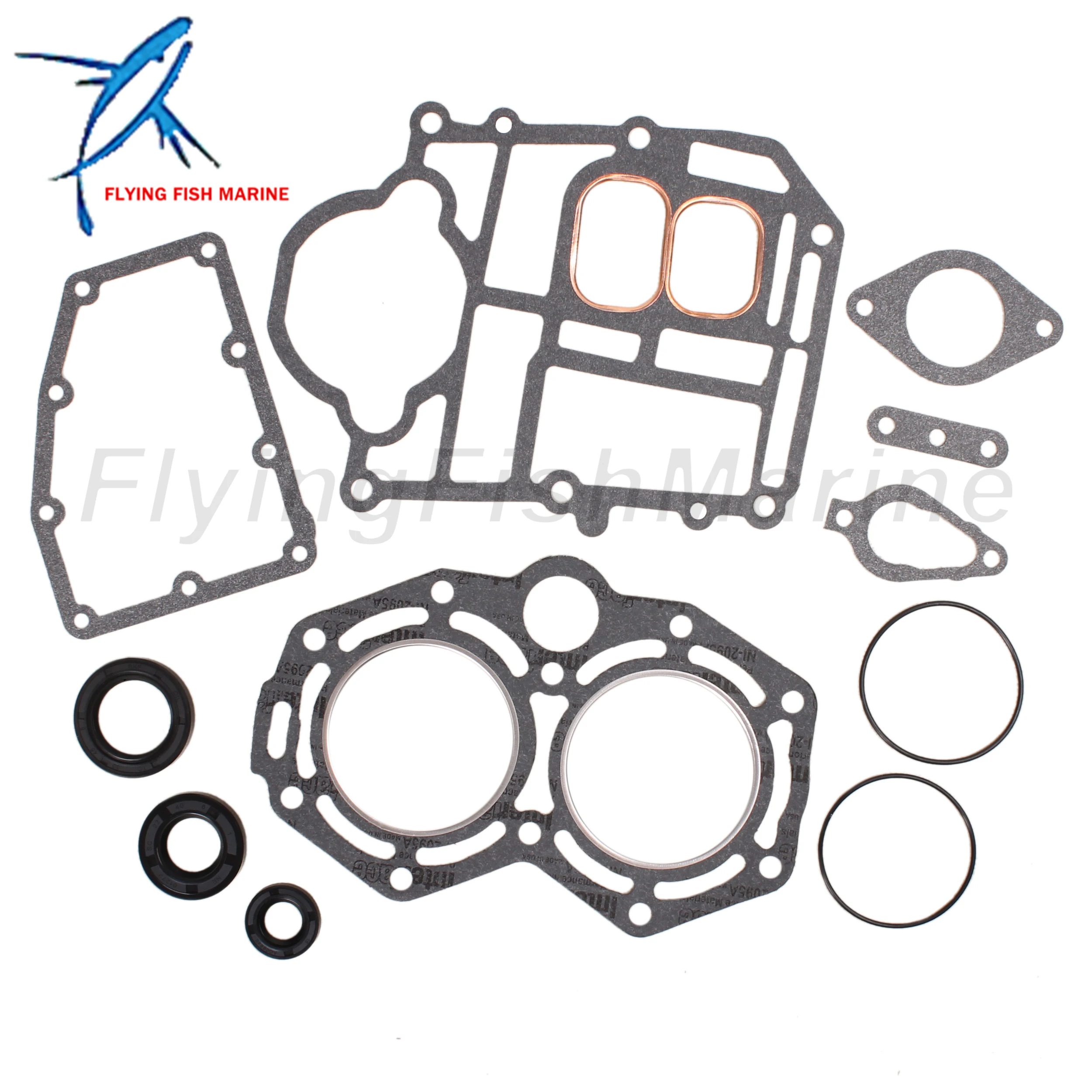 Outboard Motor 3A1-87121-0 3A1871210M Power Head Gasket Kits for Tohatsu Nissan 25HP 30HP, 8M0065545 8M0119225 for Mercury