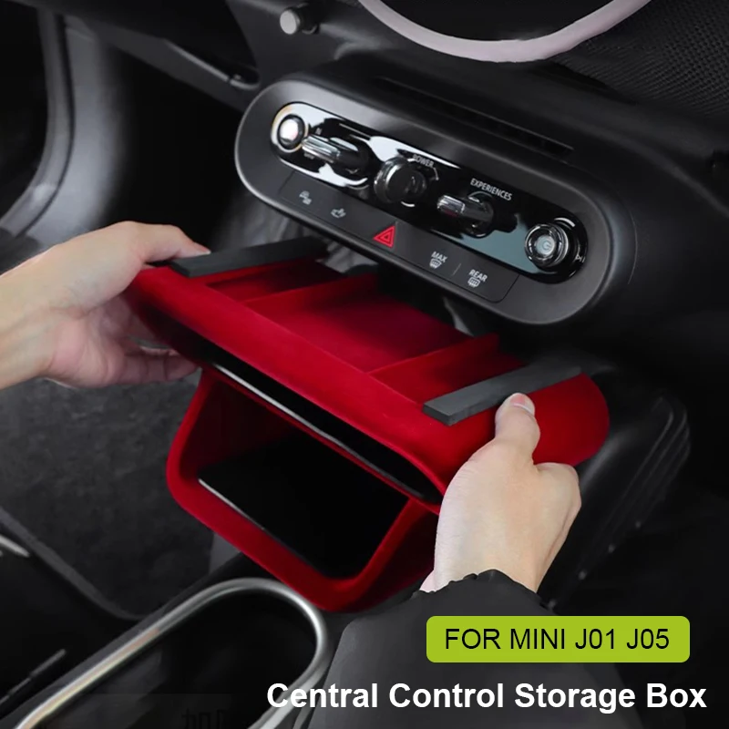 Car Central Control Storage Box Trim For Mini Cooper E SE J01 EV J05 Aceman 2024 2025 Central Control Container Auto Accessories