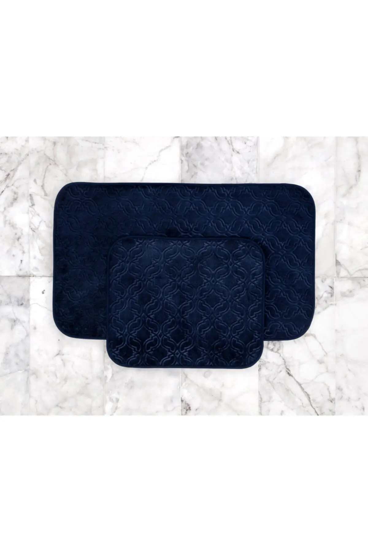 Prunella Bath Mat - Indigo - 60x100 50x60 Cm Super Absorbent Floor Mat Anti Slip Quick drying Bathroom Mat Floor Carpet Easy