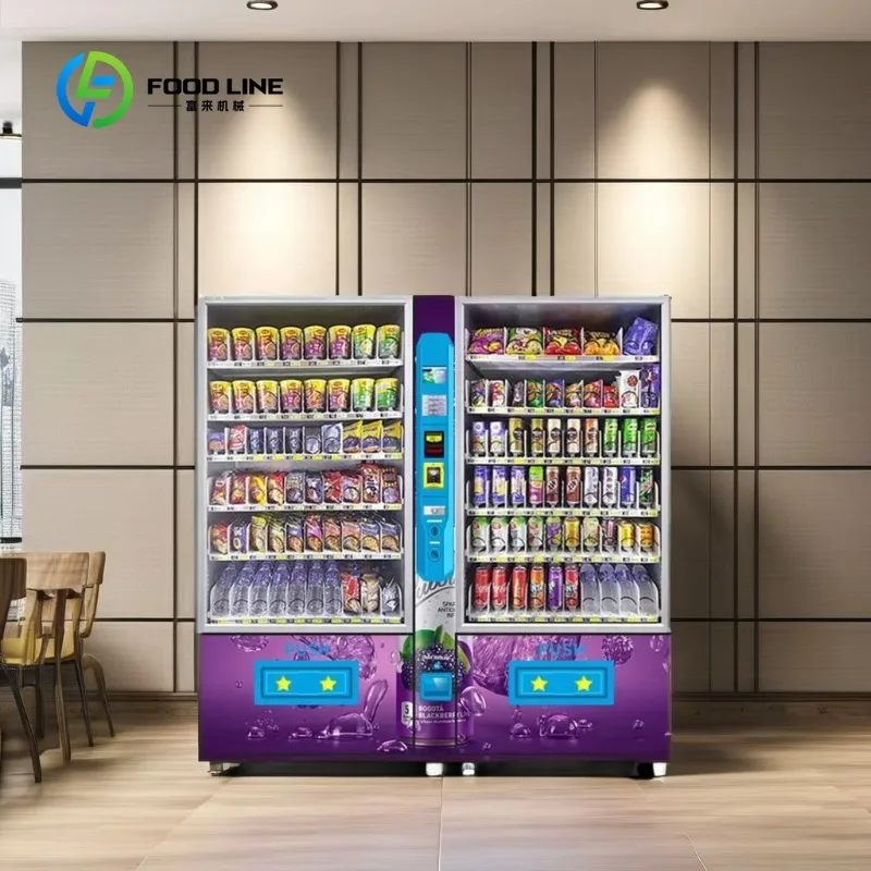

Customized 24 Hour Self Service Convenience Store Vending Machine Drinks Snacks Combo for Rental with Video Support