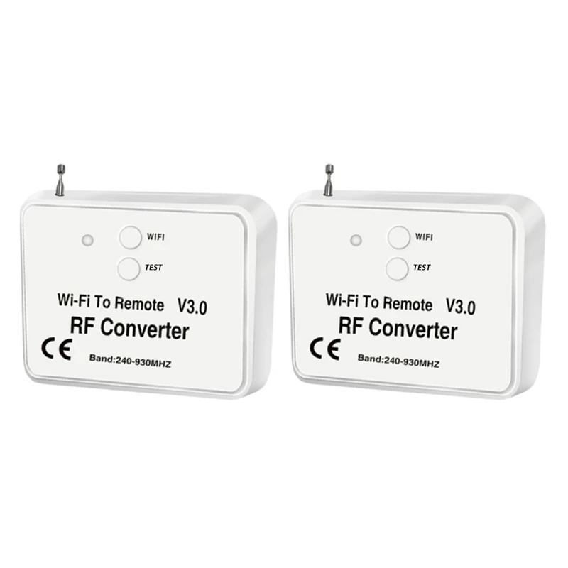 2x Universele Draadloze Wifi Naar Rf Converter Telefoon In Plaats Afstandsbediening 240-930Mhz Voor Smart Home