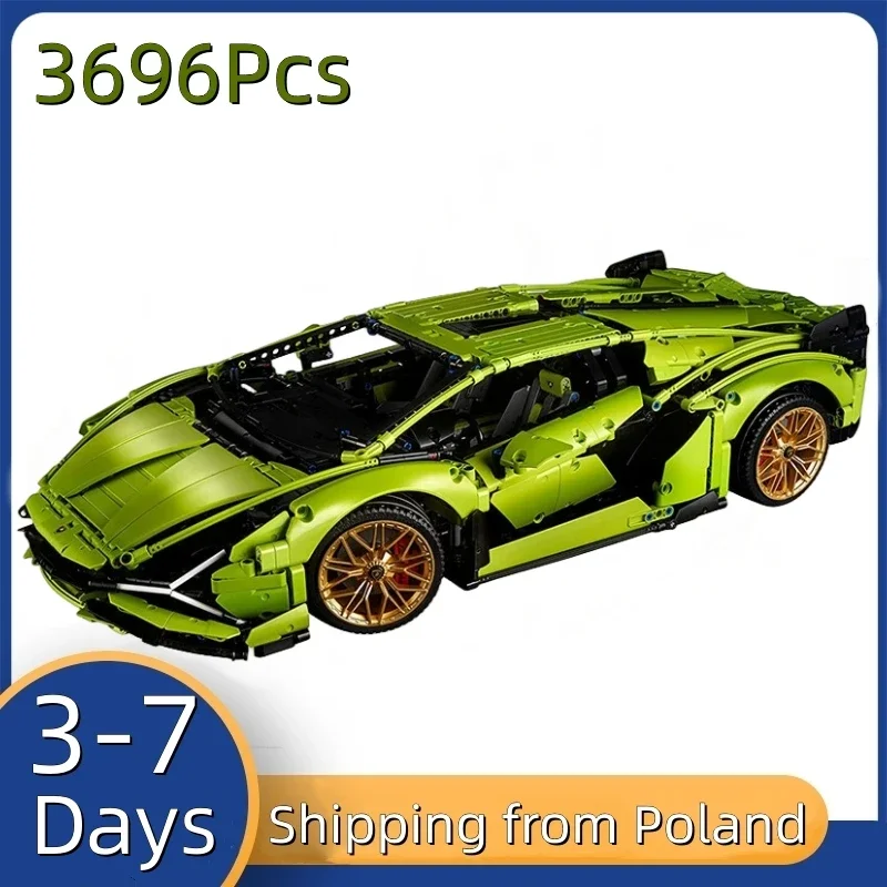 3696PCS Technicaled Lamborghinied Building Blocks Technical Car Model Compatible 42115 SIAN Roadster Bricks Kit Boys Toys Gifts