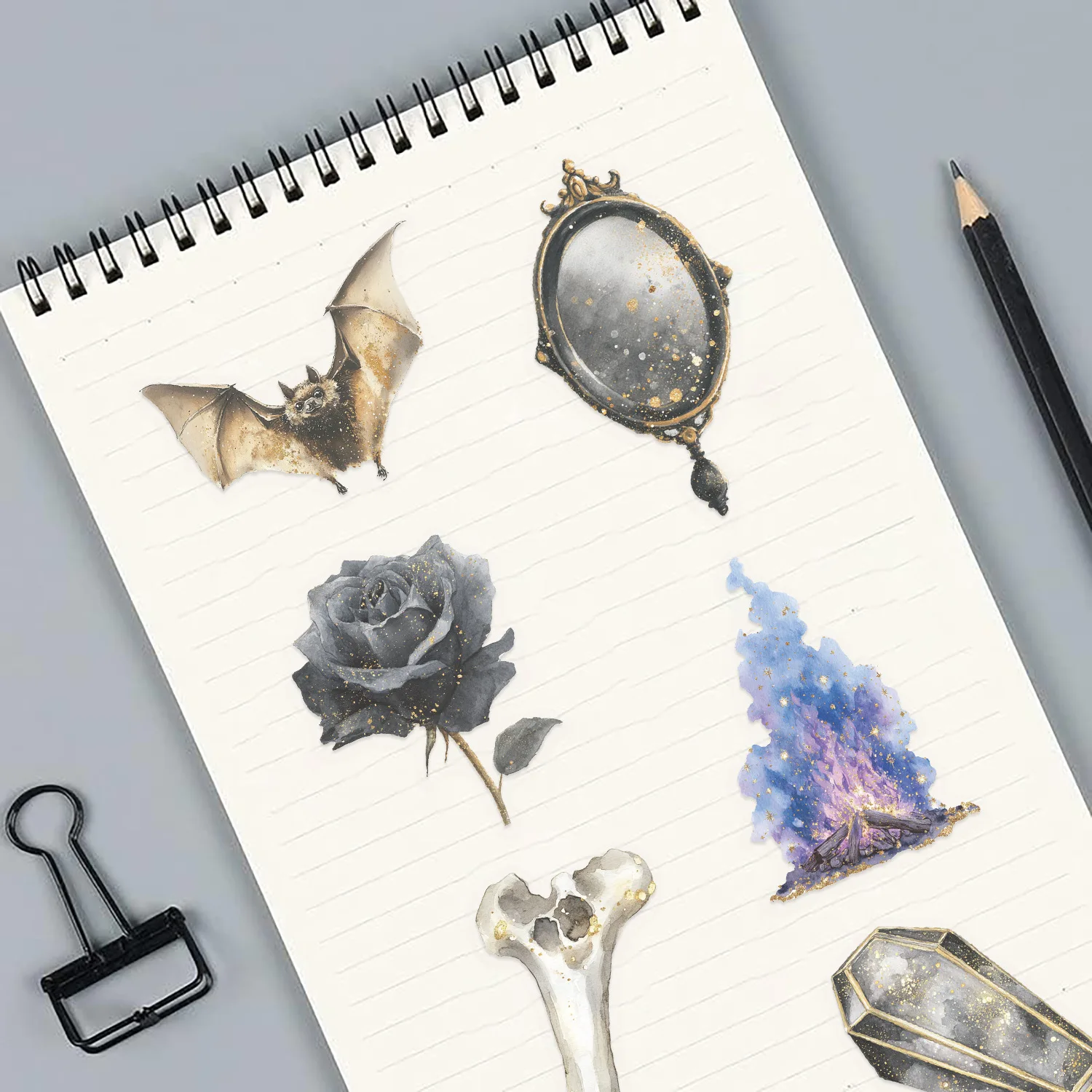 50PCS Retro Aquarel Halloween TransparentGraffiti Stickers Decoratie DIY Bagage Telefoon Cup Gitaar Skateboard Koelkast Kid Speelgoed