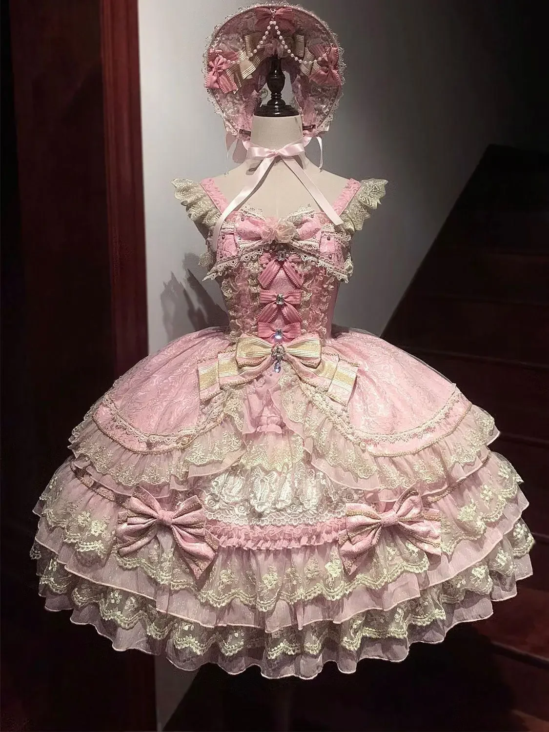 IUM JKS Skirt Y2K Japanese Lolita Strap Dress Kawaii Sleeveless Lace Cosplay Outfit Girl Retro Elegant Daily Party Dress 2026 Su