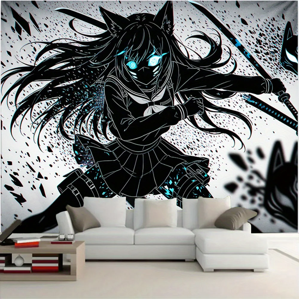1 Stück Zenless Zone Zero Hoshimi Miyabi Wandteppich für Wohnzimmer Schlafzimmer Büro Anime Fan Geschenk Anime Poster Schlafzimmer Dekoration