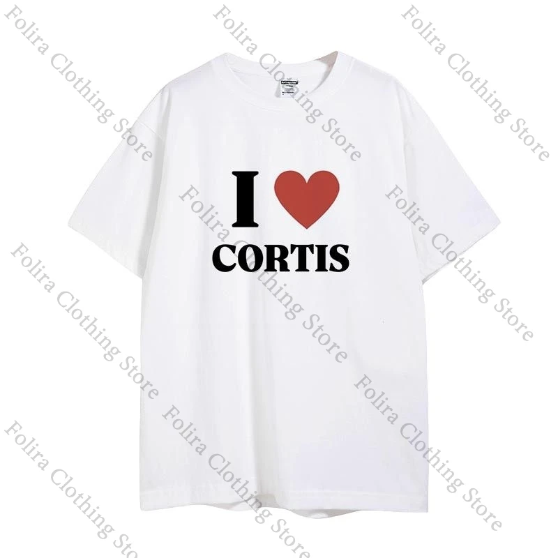 

Kpop I Love Cortis Print T-shirt for Fans Summer Top Short Sleeve Tee Daily Clothing Cotton Woman Clothes Women's Shirts