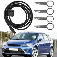 1set 6000CD MP3 Audio Input Aux Cable Adapter Fit For Ford Focus+ 4x Removal Key Kits ABS Car Stereo Auxiliary Cable Auto Parts