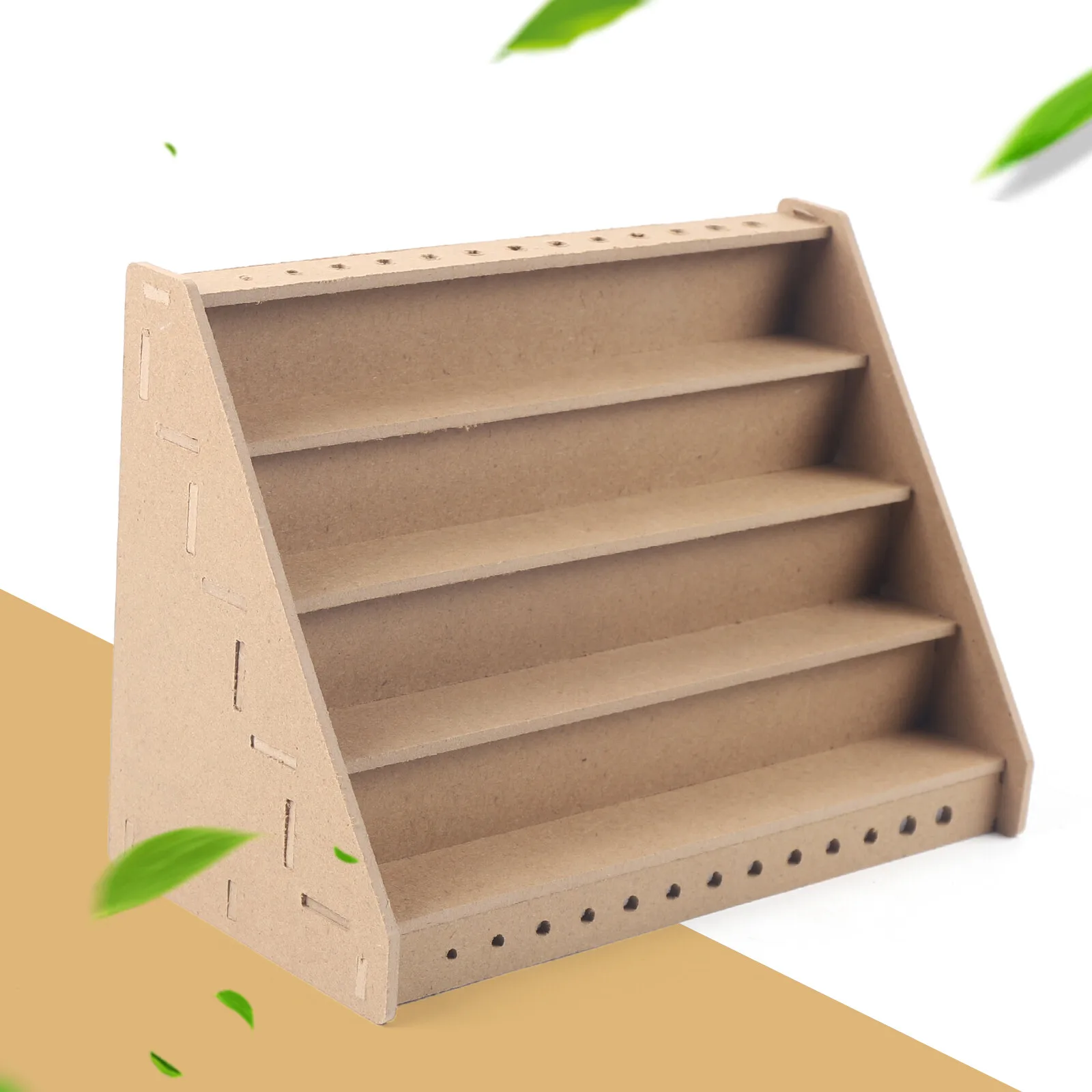 

4-слойная деревянная полка для бутылок с краской, органайзер для модели, держатель для хранения