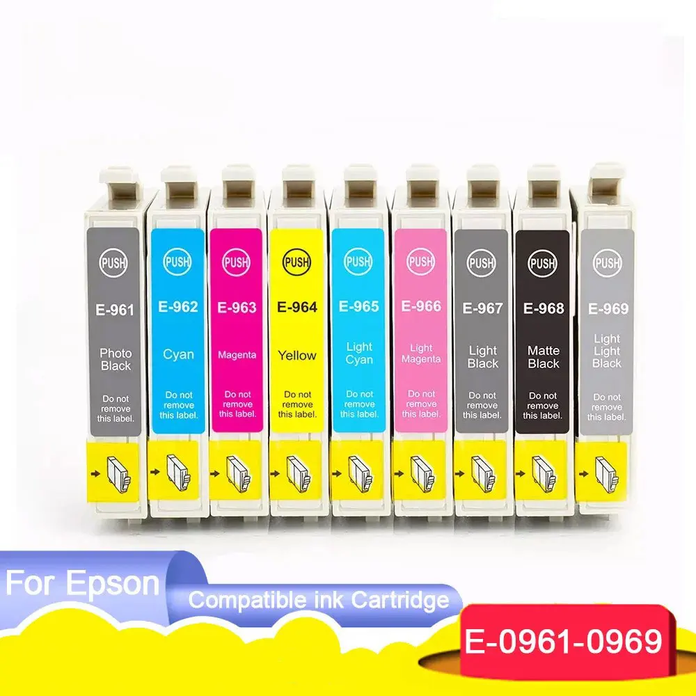

Совместим с Epson T0961 T0962 T0963 T0964 T0965 T0966 T0967 T0968 T0969 костюм картриджа с чернилами для Epson Photo R2880