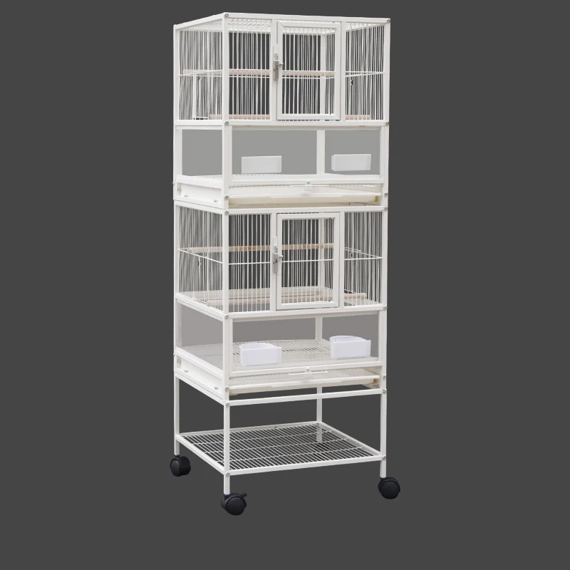 Manufacturer high quality Metal bird cage transport cage canary Large breeding bird cage with Rolling Stand