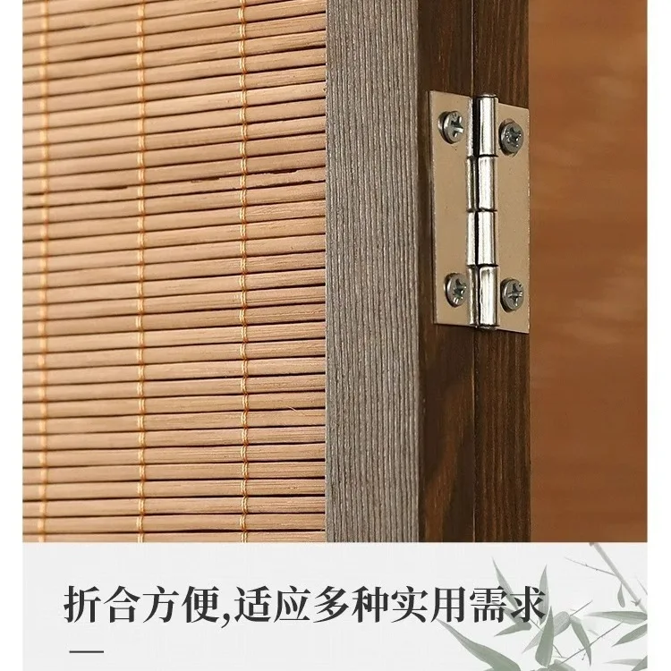 Chinese bamboo screen partition wall living room folding mobile baffle bedroom shade modern simple office home use