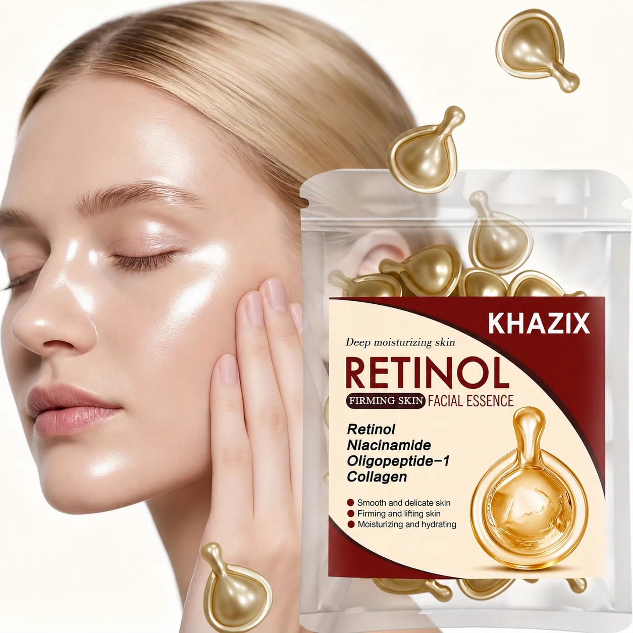 Niacinamide Retinol Serum for Face Moisturizing Hydrating Brightening Firming and Smoothing Skin Care.