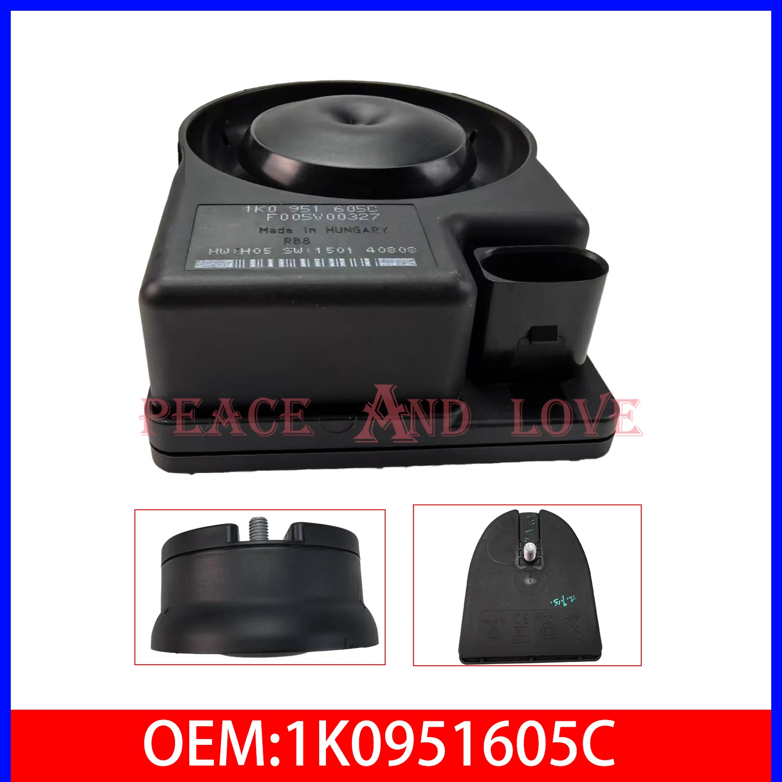 

1K0951605C 1K8951605B Car Alarm Horn Antitheft Security Siren Speaker For Audi A3 A4 A6 VW Passat B7 Golf Tiguan Seat Leon Altea