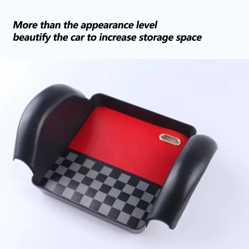 Leather Car Central Control Storage Box Decoration For Mini Electric Car For MINI Cooper J01 J05 2024 2025 Car Accessories