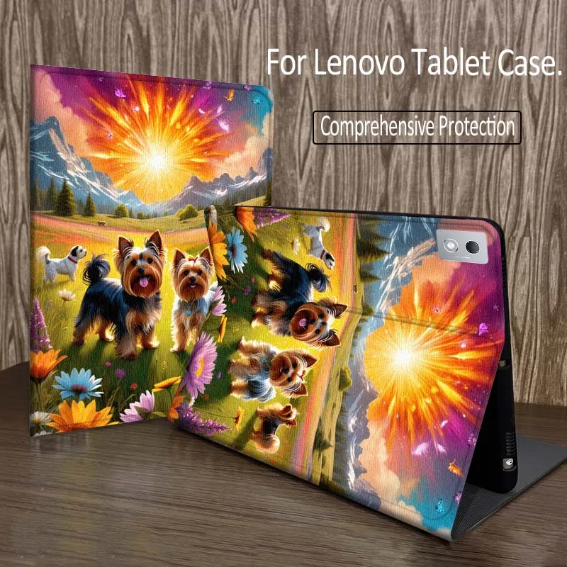 

Чехол для планшета Yorkshire Terrier Lavender Field для Legion Xiaoxin Pad P12 Pro Y900 GT 2023 2025 12.1 12.7 14.5 дюймов