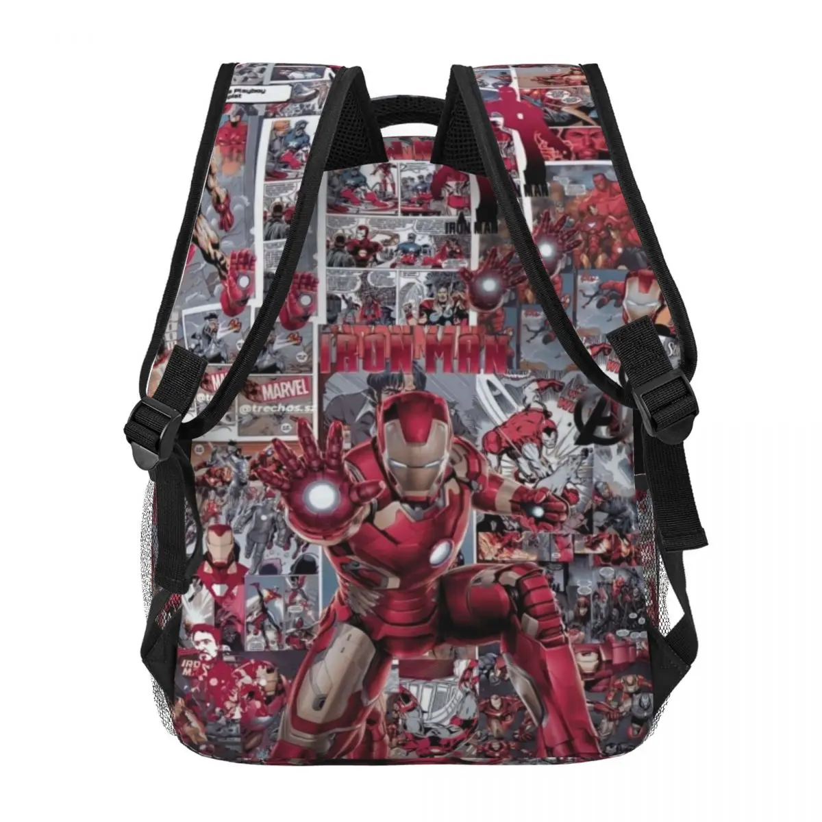 Iron Man Printed Lightweight Casual Schoolbag For School, Outdoor, Shopping, Office 17inch