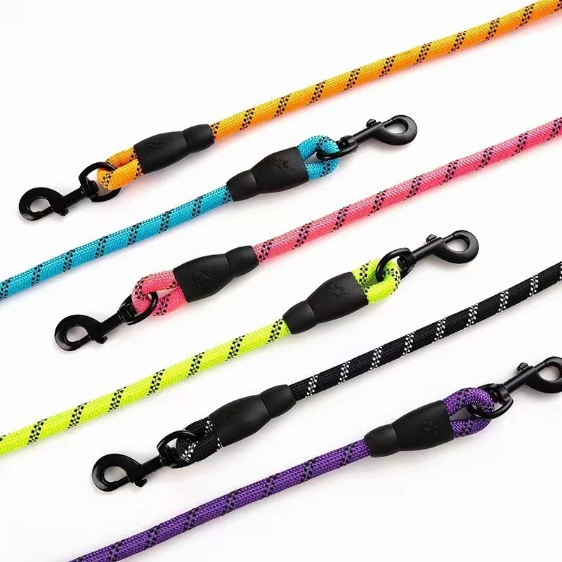 120/150/200/300cm pet leash with reflective rope and comfortable handle, suitable for small, medium, and large dogs