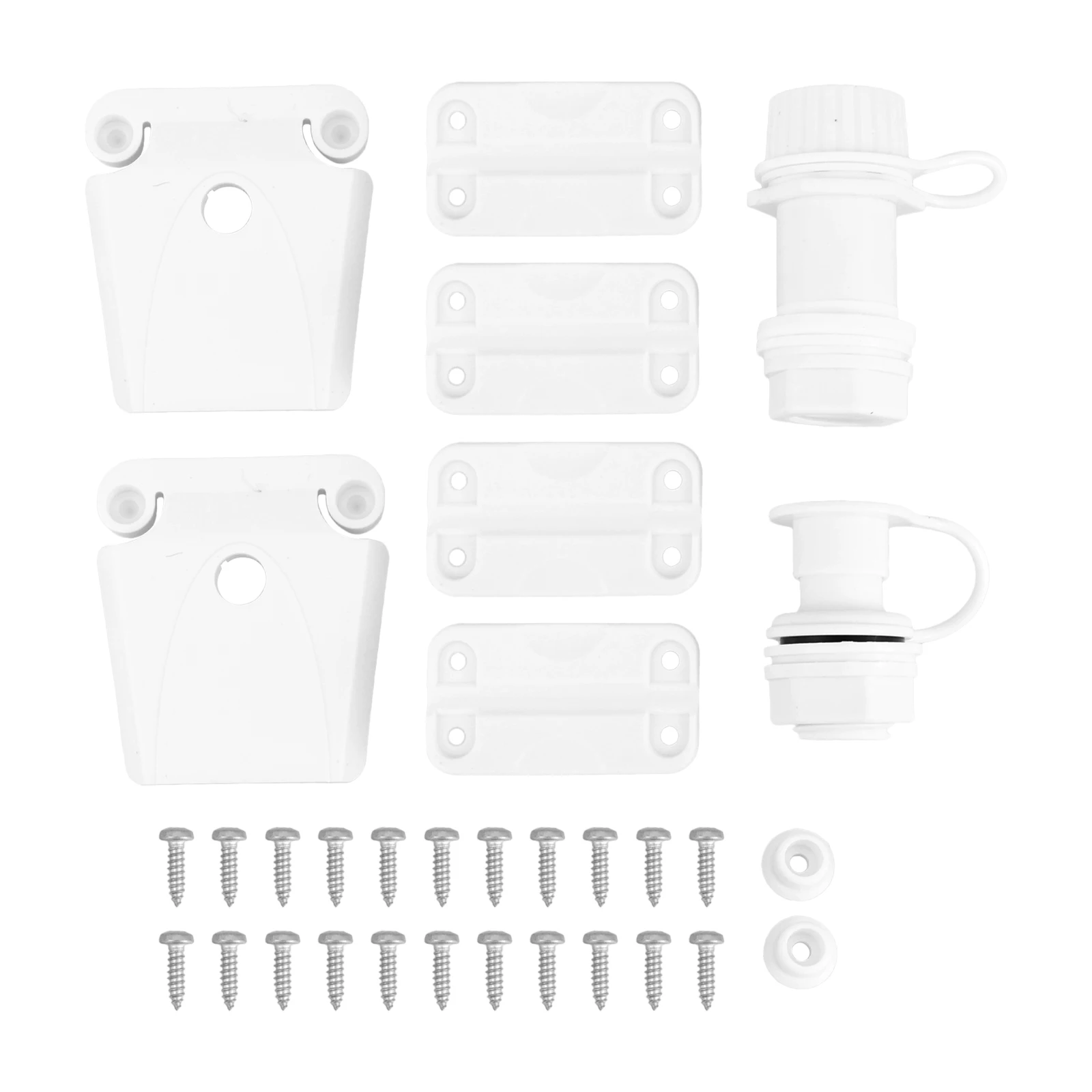 Cooler Replacement Kit Ice Chest Plastic Hinges Latch Posts Threaded and Triple-Snap Drain Plug Screws for Igloo Cooler Parts