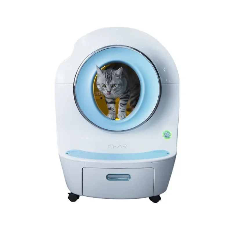 81L New Intelligent APP Cat Litter Basin Electric Large Cat Toilet Fully Automatic Semi Enclosed Cat Toilet Litter Box 2024